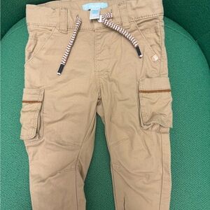 Tan Cargo Pants with Drawstring